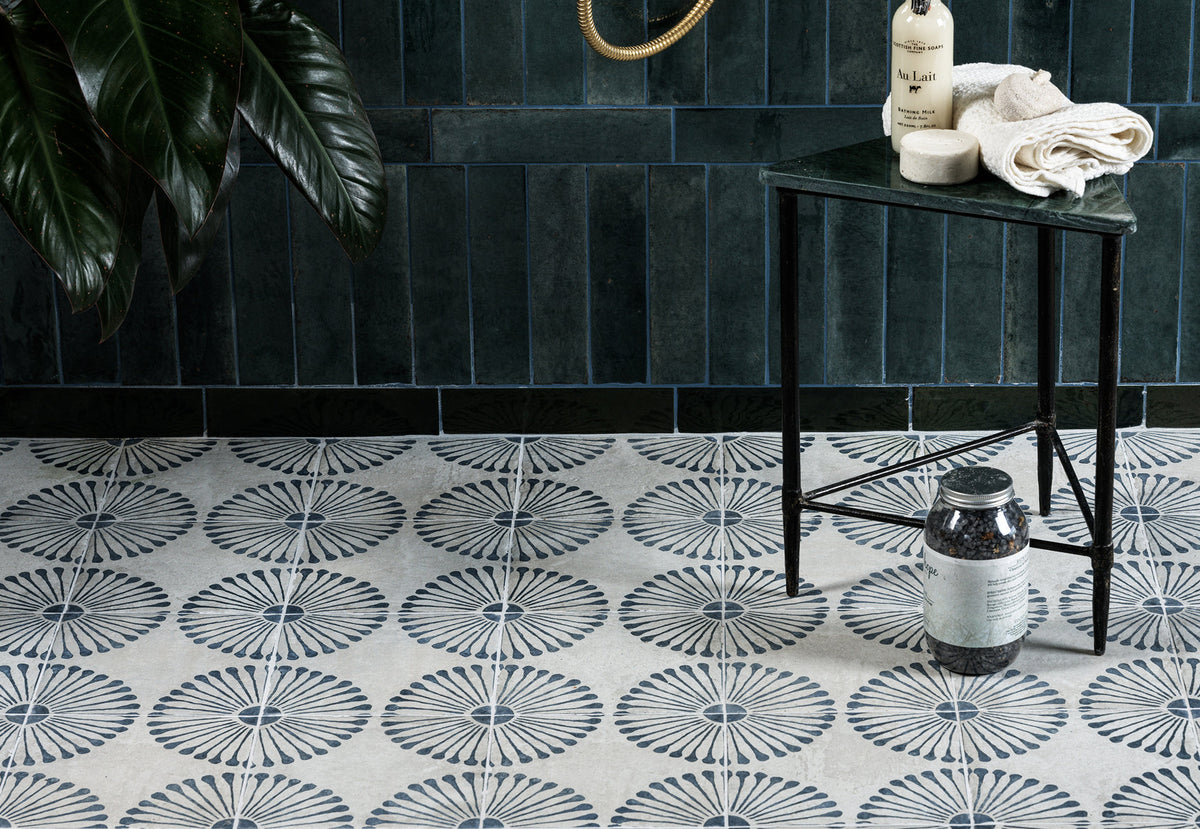 Blue Floor Tiles