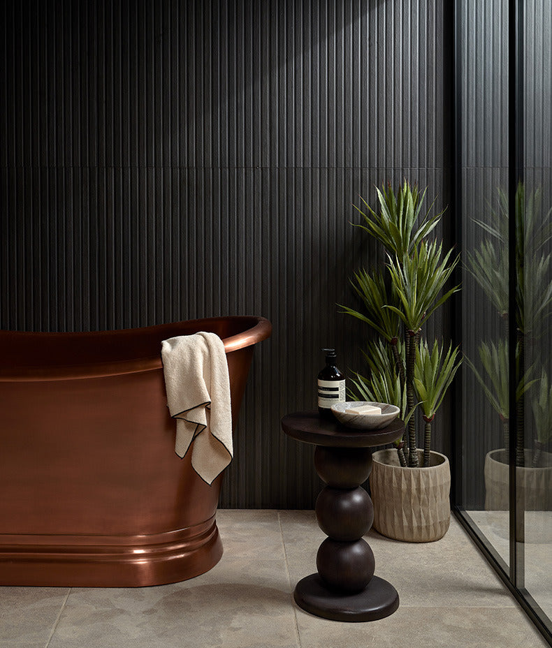 Kinfolk Porcelain Ebony | Textured Wall Tile | Ca' Pietra