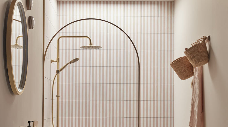 Earn. Your. Stripes. 5 Striped Bathrooms Looks to Steal This Spring