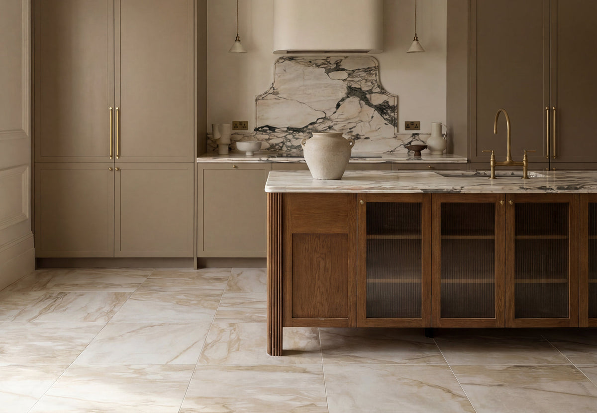 Marble Effect Kitchen Tiles