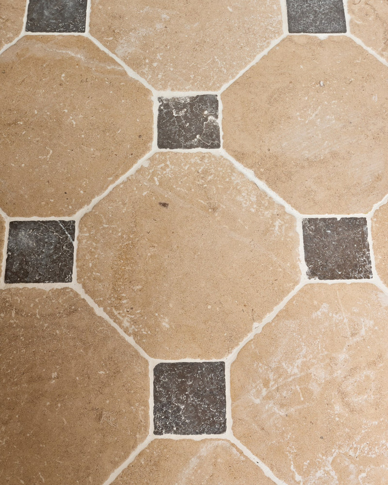 Lacock Limestone Heritage Finish Octagons & Hazlebury Cabochons|||