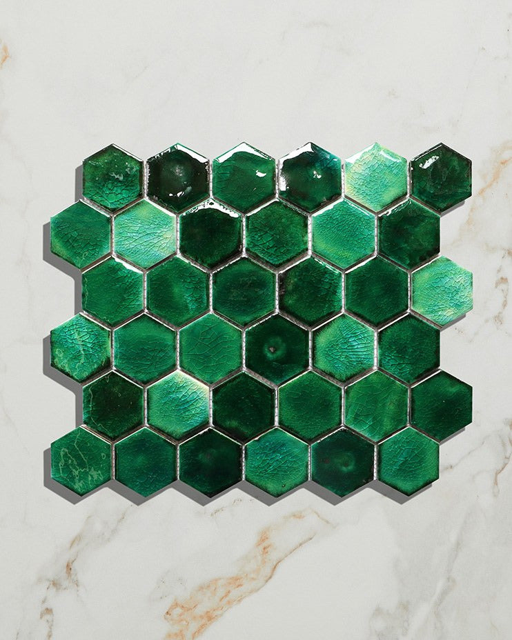 Akazu Porcelain Mosaic Emerald|||