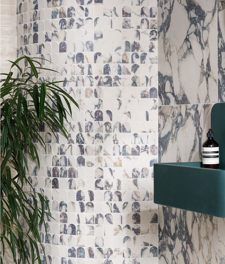 Savoy Novo Porcelain Matt Arch Mosaic