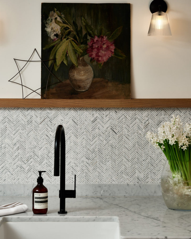 Athens Carrara Marble Mosaic