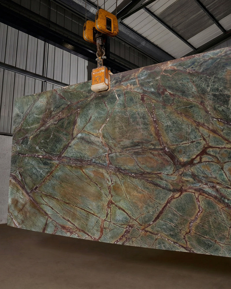 Rainforest Green Marble Slab