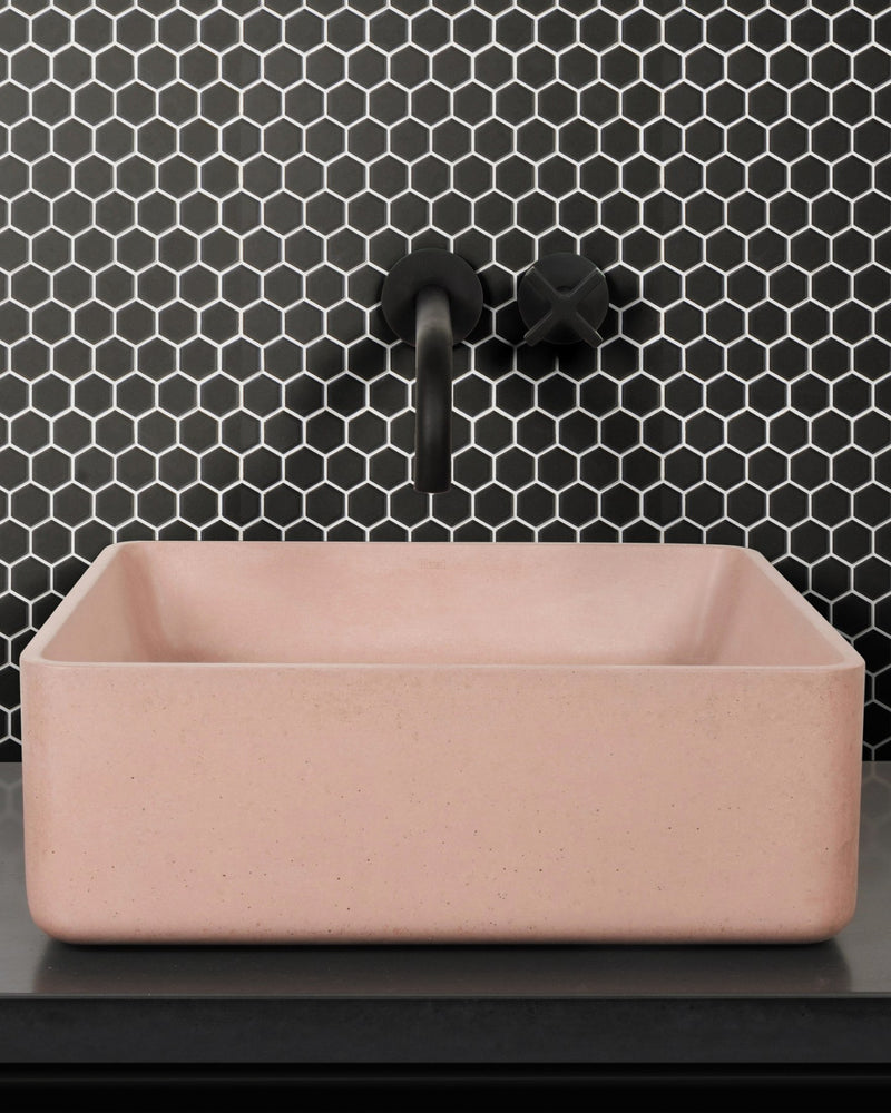 Mono Hex Porcelain Mosaic Noir|||