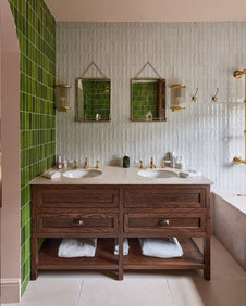 Petite Porcelain Gloss White|Credit: Clodagh McKenna|petite-porcelain-gloss-olive, blandford-limestone-tumbled-finish