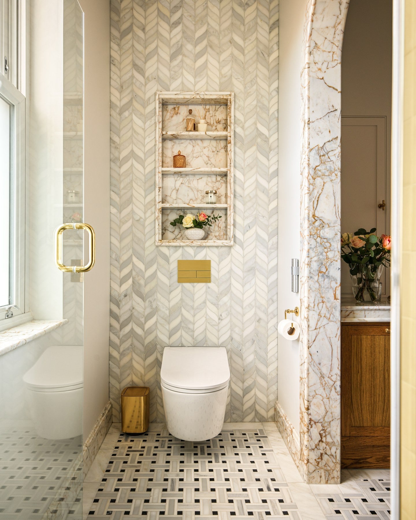 Zen Marble Honed Finish Grand Basket Weave | Marble Mosaic | Ca