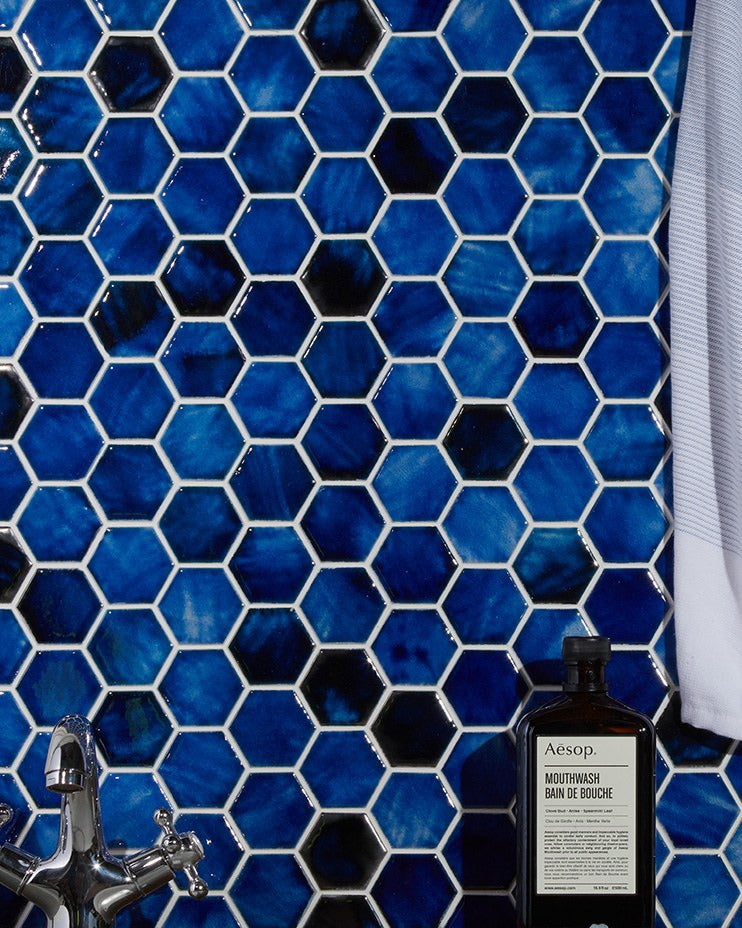 Akazu Porcelain Mosaic Cobalt