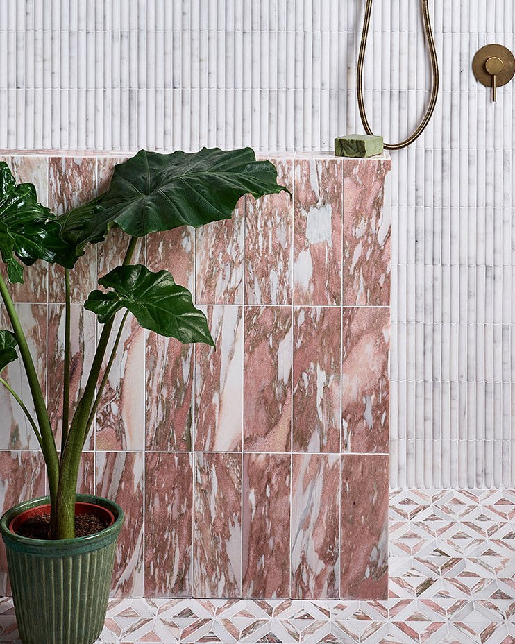 East Java Flamingo Marble Honed Brick|||