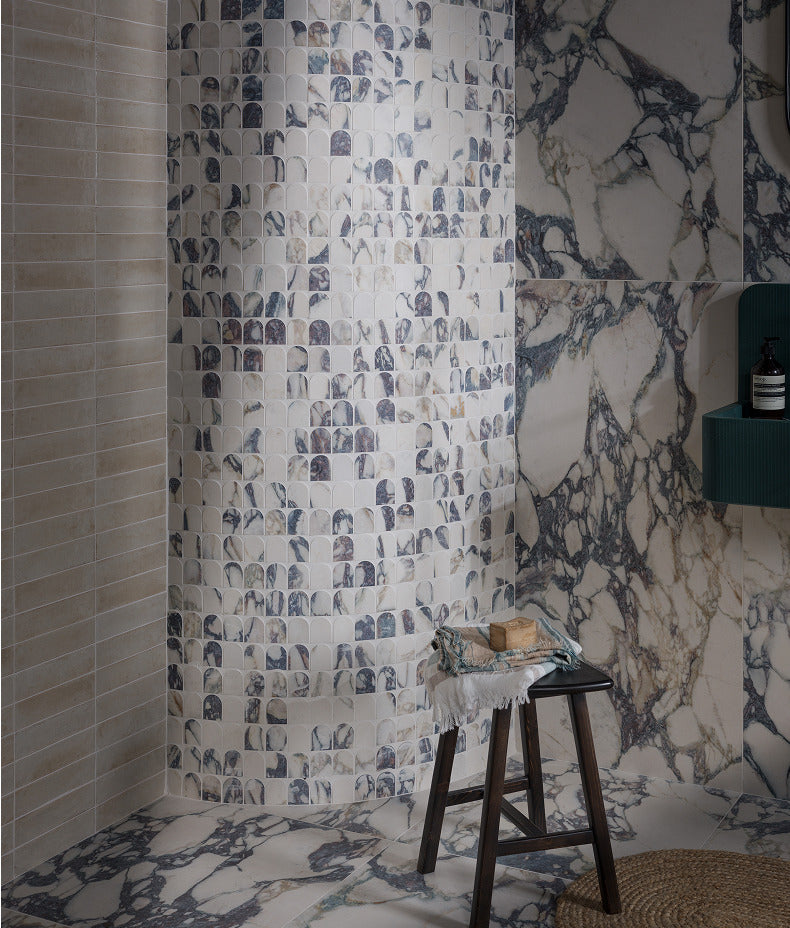 Savoy Novo Porcelain Matt Arch Mosaic