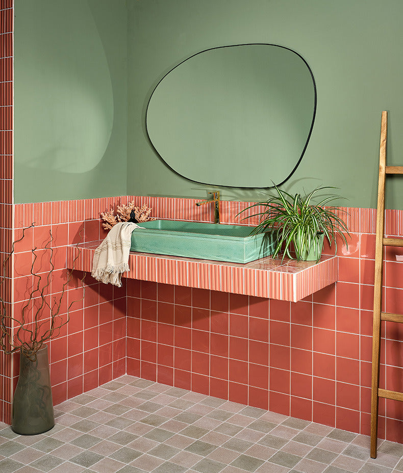 Tunstall Ceramic Fluted Brick Coral