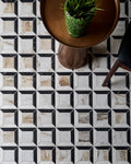East Village Porcelain Quadrant Mosaic Oro