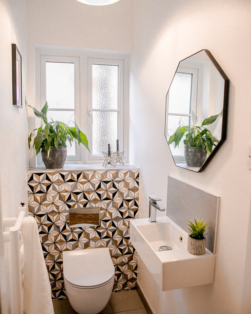 Istanbul Marble Mosaic||Bathroom design, installation and photography by Simply Bathrooms (Surrey) Ltd|