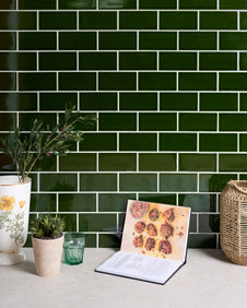 Victorian Style™ Wall Ceramic Olive Green Metro Crackle Glaze