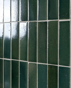 Stone Glaze Ceramic Petrol Green Gloss Brick