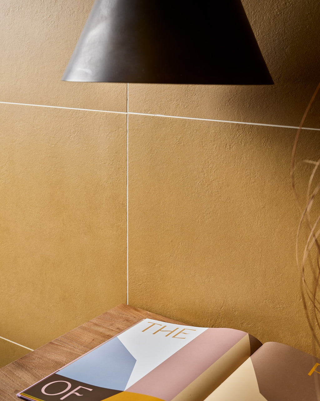 Stucco Porcelain Textured Mustard
