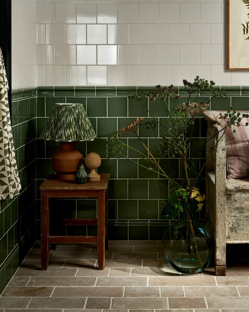 Victorian Style™ Wall Ceramic Cabbage Green Skirting