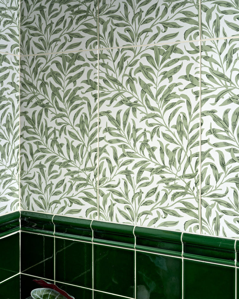 Ornamento Composite Trim Bamboo|||silk-screen-ceramic-willow-cottage-spring-leaf