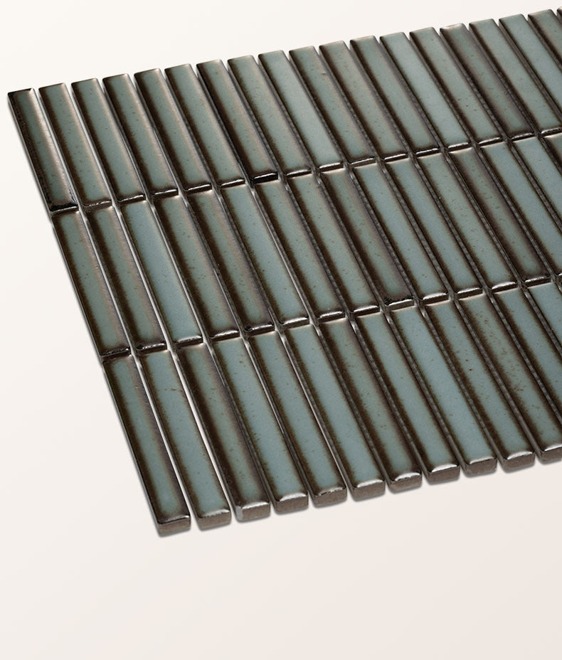 Bamboo Lustre Porcelain Mosaic Teal