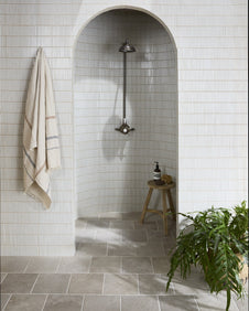 Bamboo Porcelain Mosaic Vintage White