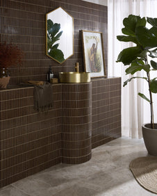 Bamboo Porcelain Mosaic Caramel