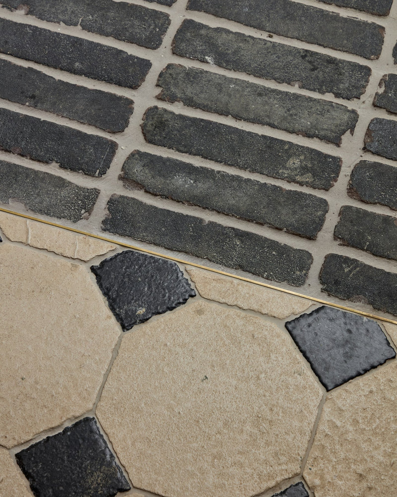 Flanders Charcoal Tumbled Clay Pavers|Credit: Guest House Hotels - Brighton