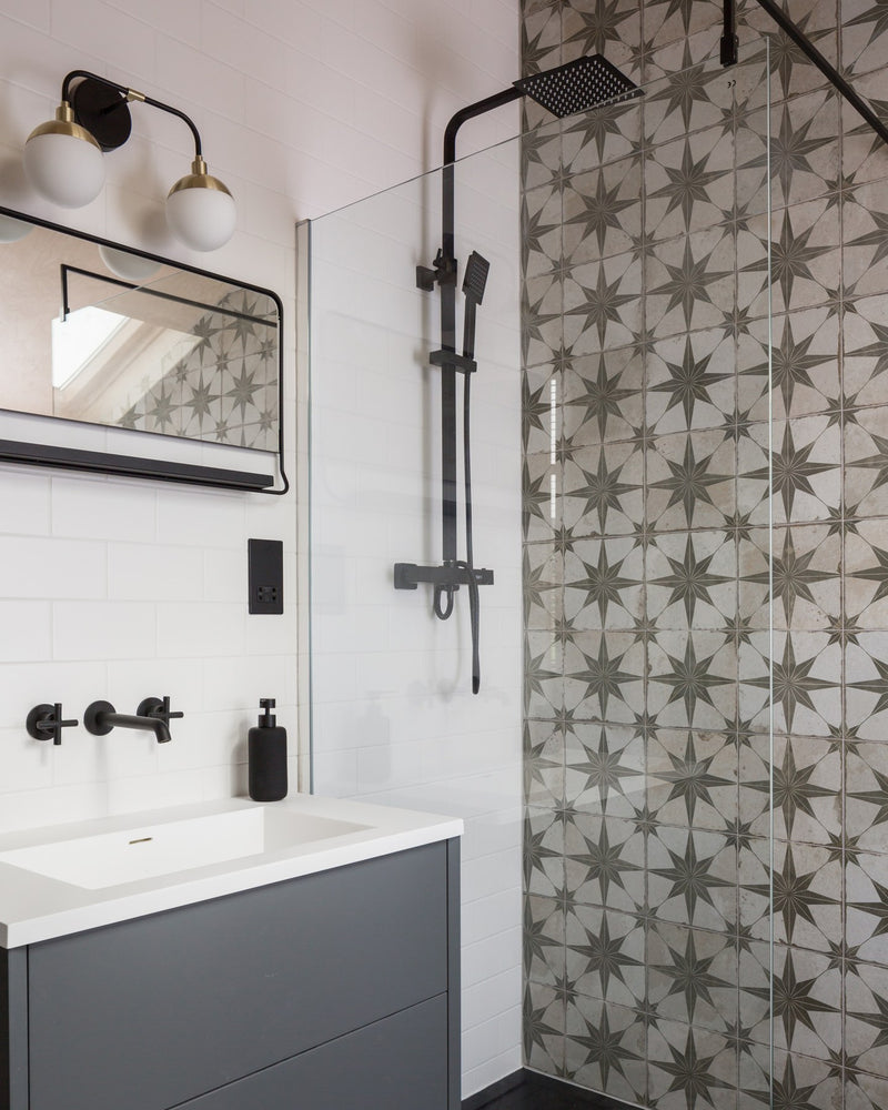 Delicate Wall Ceramic Metro|||spitalfields-ceramic-retro-star-sage