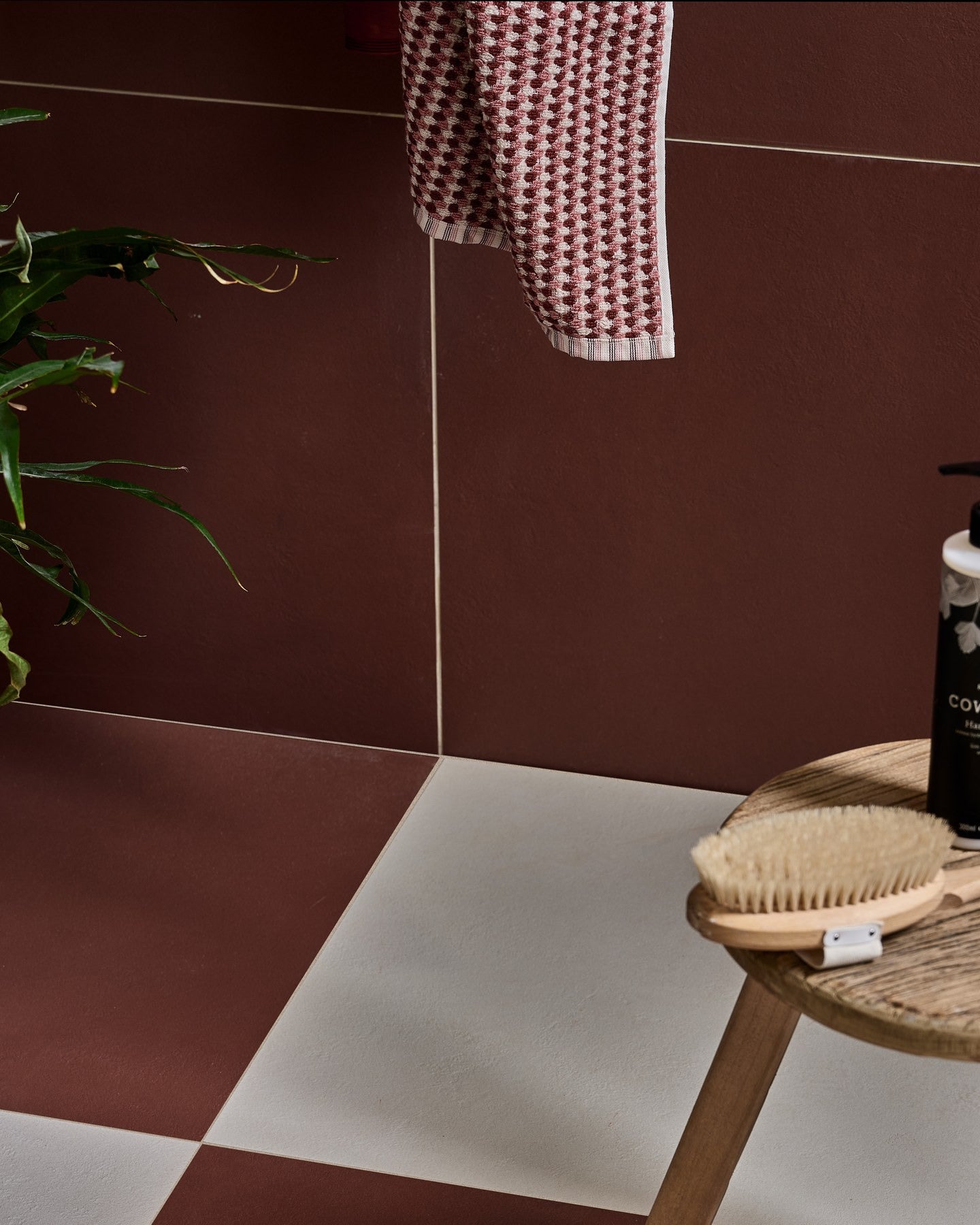 Stucco Porcelain Textured Red