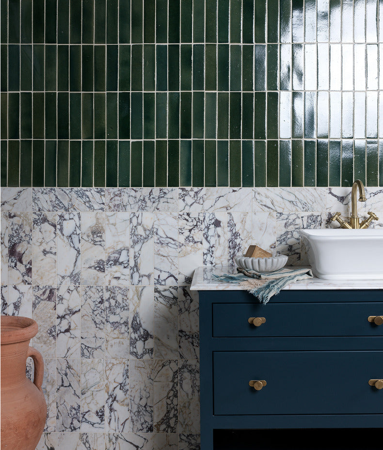 Medici Viola Marble Honed Brick