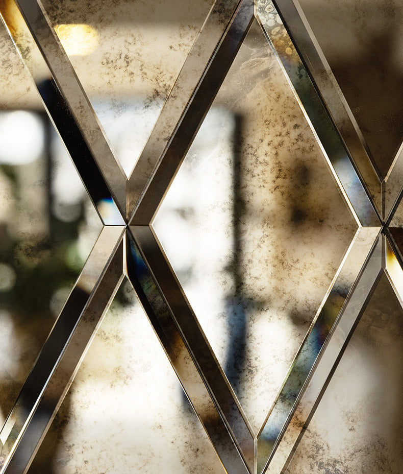 Rococo Glass Mirror Diamond Mercury