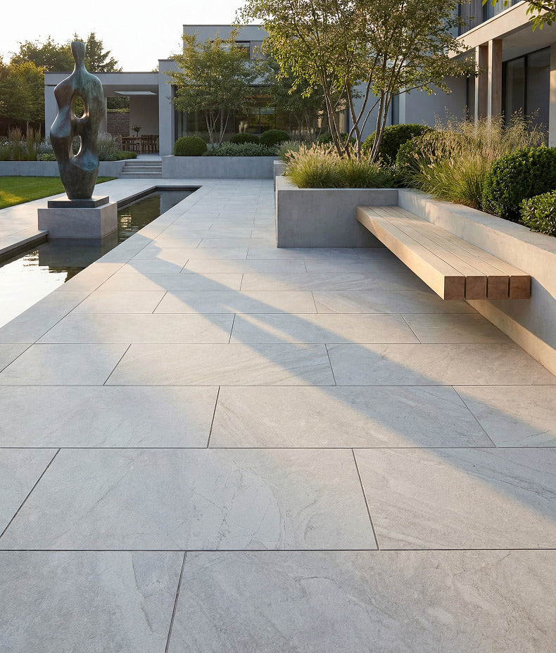 Lithos Porcelain Paving Textured Blanc