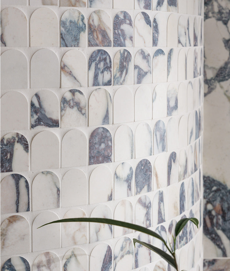 Savoy Novo Porcelain Matt Arch Mosaic