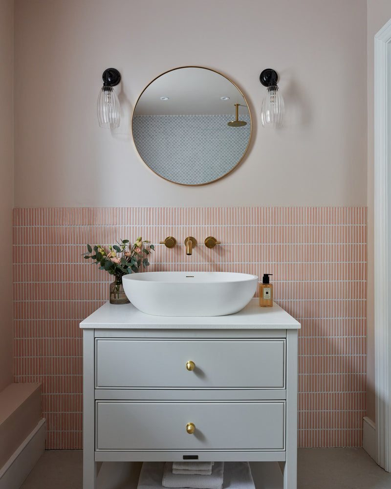 Bamboo Porcelain Mosaic Blush|||