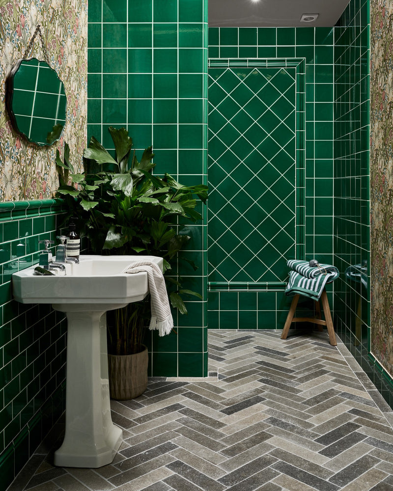 Kimmeridge Limestone Tumbled & Etched Parquet||victorian-style-wall-ceramic-emerald-green-square, victorian-style-wall-ceramic-emerald-green-skirting, victorian-style-wall-ceramic-emerald-green-metro, victorian-style-wall-ceramic-emerald-green-dado