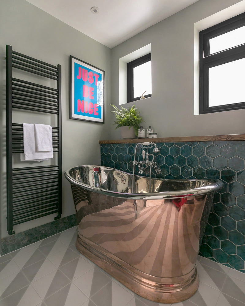 Parisian Café Porcelain Tri Dove Grey||Bathroom design, installation and photography by Simply Bathrooms (Surrey) Ltd.|
