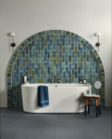 Pottery Porcelain Ocean Blue Brick