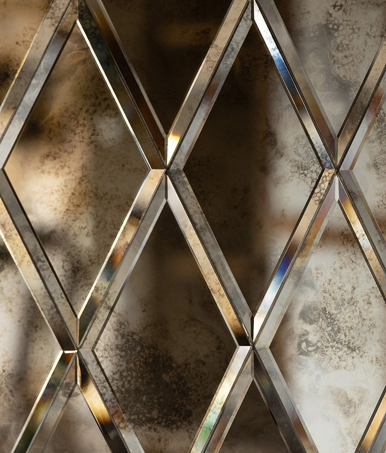 Rococo Glass Mirror Diamond Mercury