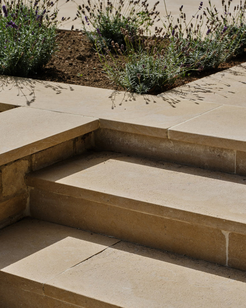 Buscot Limestone Acid Etched Slab|Credit: Caroline Borgman Interiors & Zota Construction