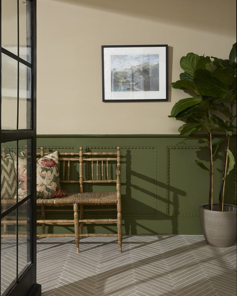 Abbey Porcelain Parquet Blend||ornamento-composite-trim-scallop