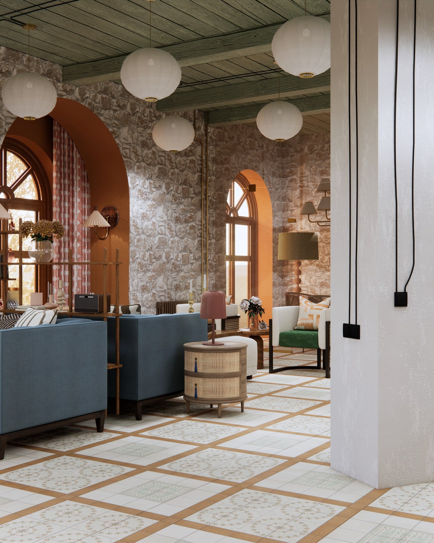 ALOHA☆SMILE カチリラ　ノーカラー　 40 Aventuras Palma Olive Porcelain | Matt Floor Tile | Ca' Pietra