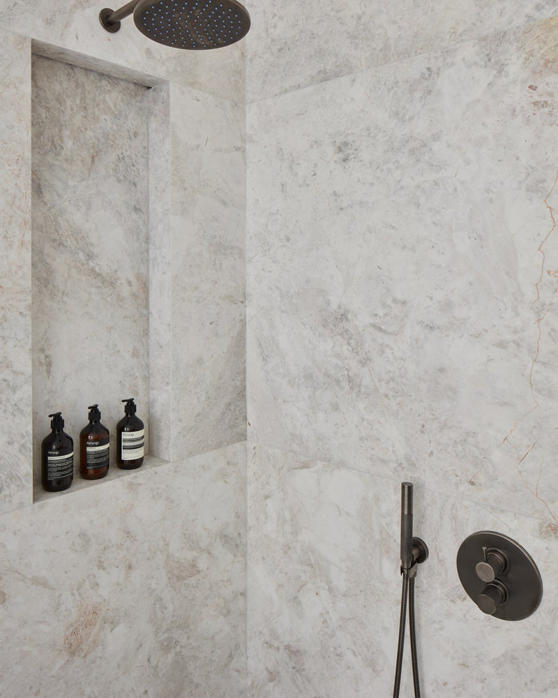 Taj Mahal Marble Honed Slab|Credit: Rigby & Rigby, Hughes Group|taj-mahal-marble-honed-finish