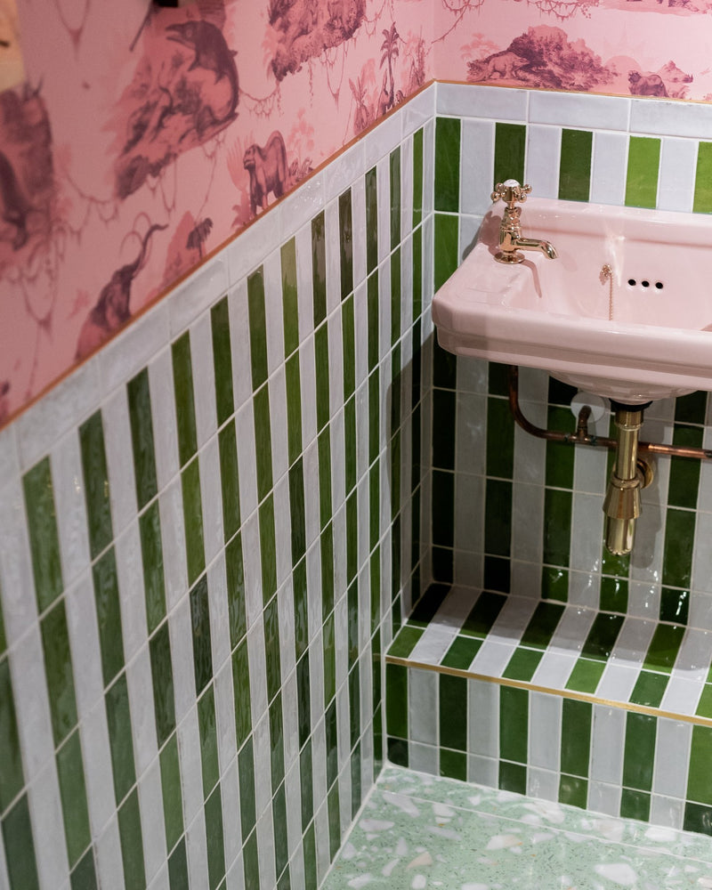 Petite Porcelain Gloss Olive|Credit: Divine Savages|petite-porcelain-gloss-white, rialto-real-terrazzo-laguna-honed