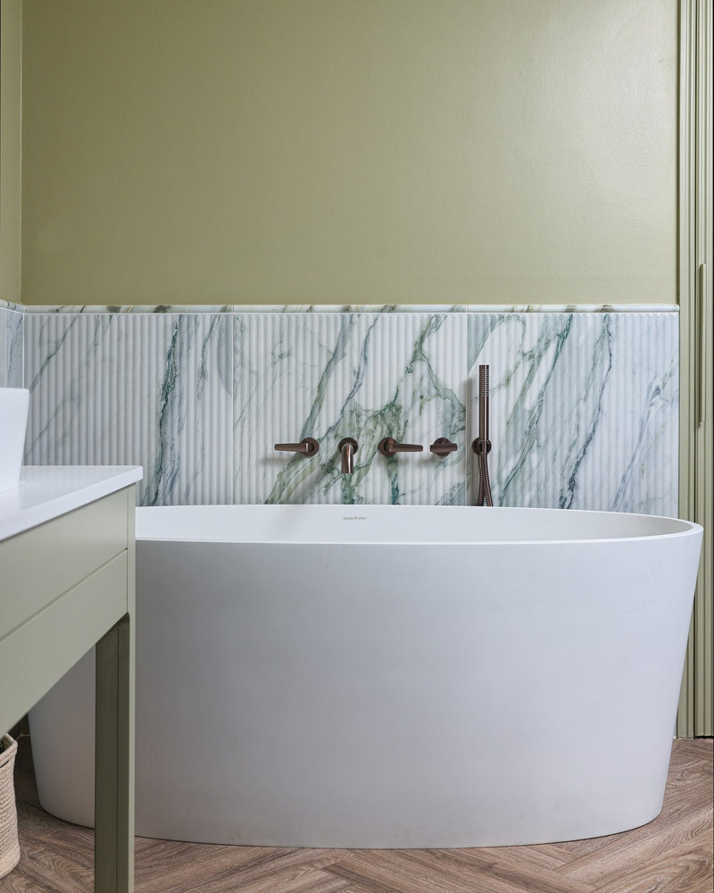 Palm Springs Porcelain Cerulean Fluted|||
