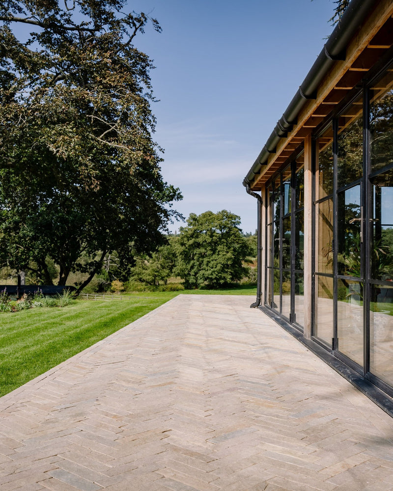 Trusloe Limestone Seasoned Finish Parquet