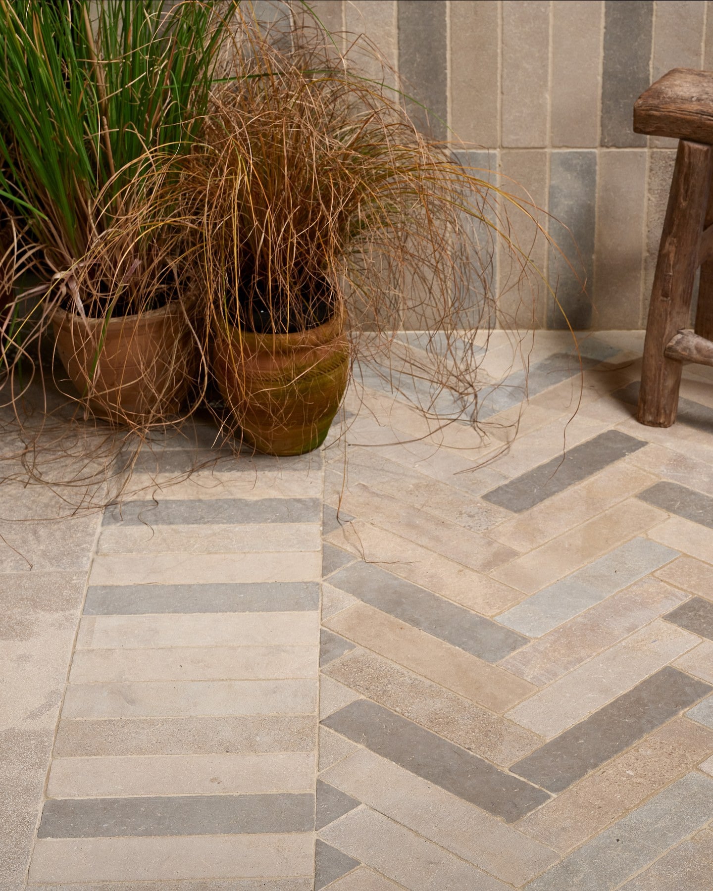 Castilan Limestone Parquet Tumbled