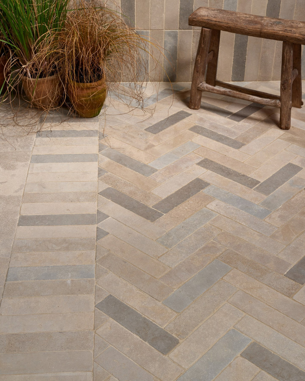 Castilan Limestone Parquet Tumbled