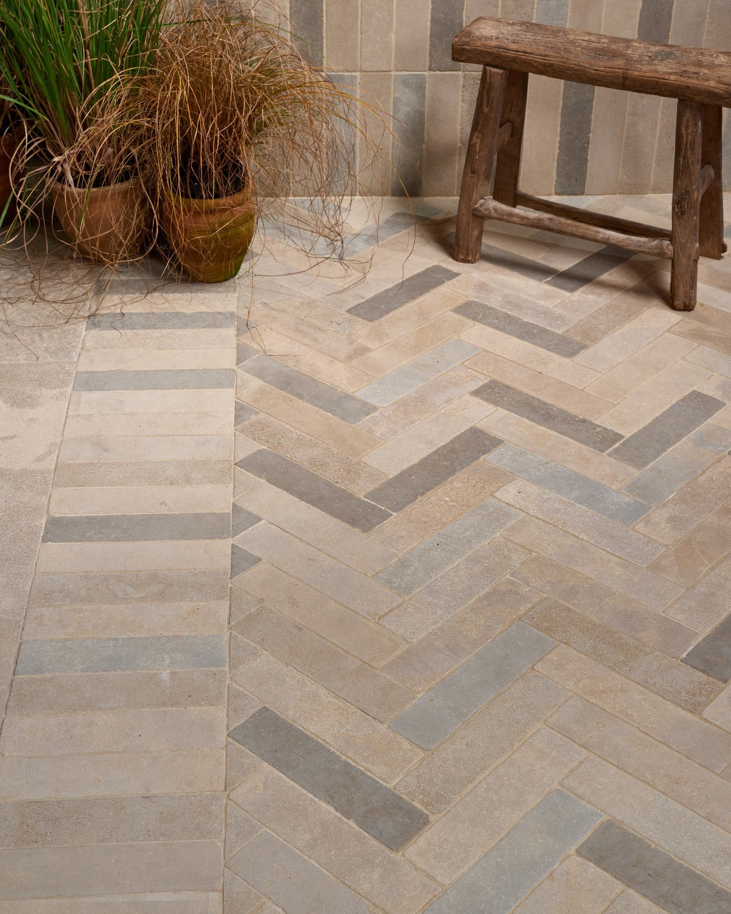 Castilan Limestone Parquet Tumbled