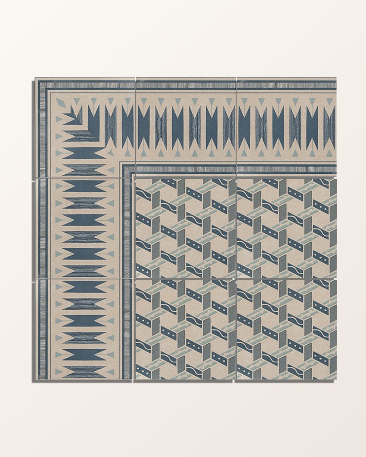 Aventuras Ziggy Corner Blue Porcelain