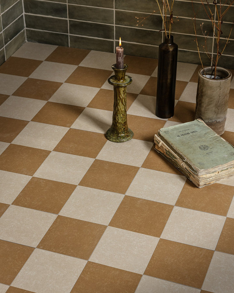 Aventuras Ecru Field Porcelain||Paired with Ochre Field|aventuras-ochre-field-porcelain